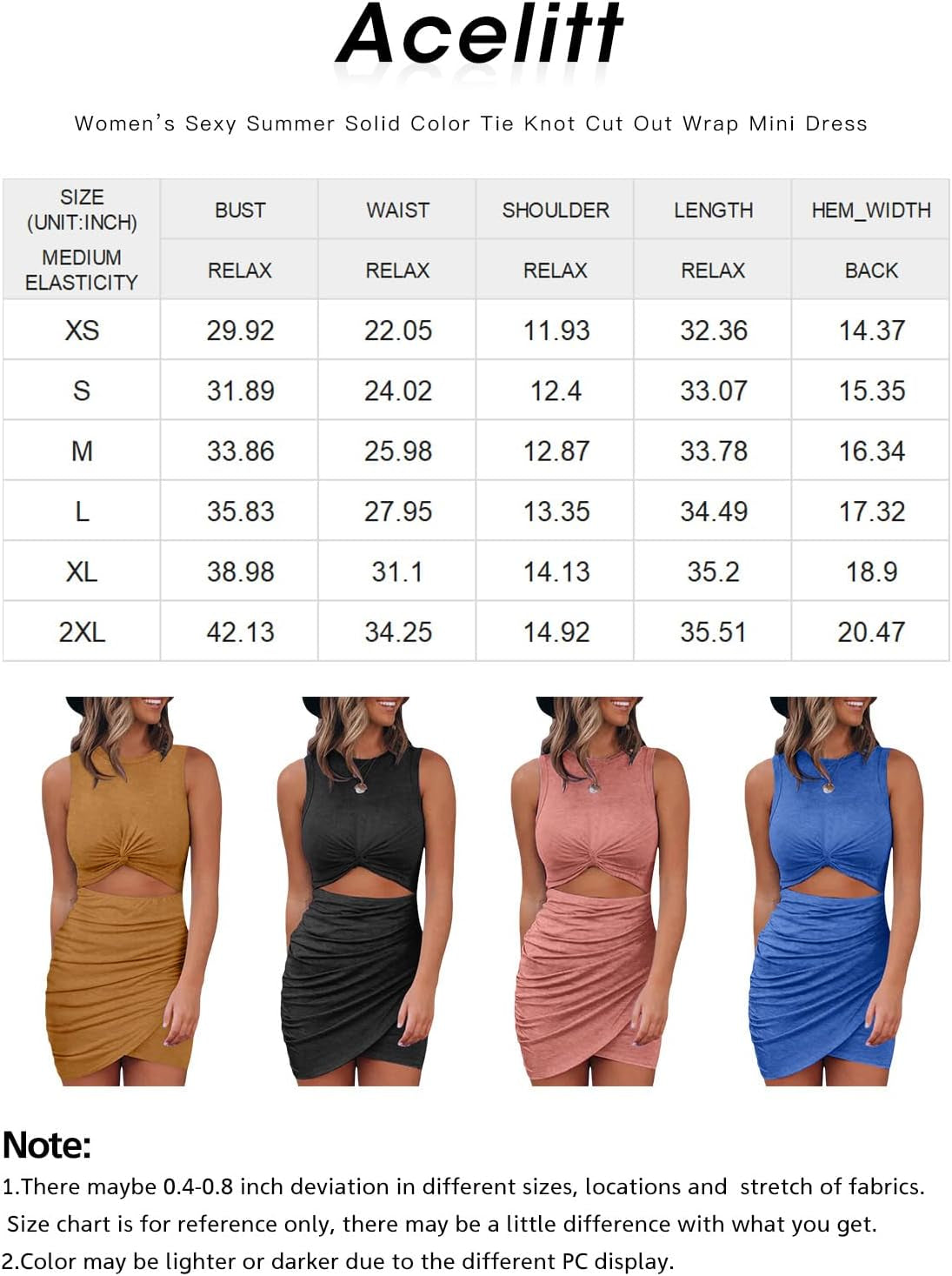 Women's Sleeveless Bodycon Dress